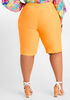 Orange Pull On Bermuda Short, Carrot Curl image number 1