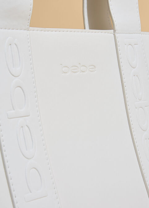 Bebe Hana Faux Leather Tote, White image number 2