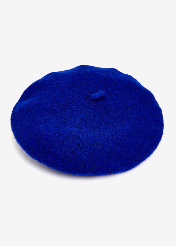 Faux Brushed Wool Beret, Sodalite image number 2