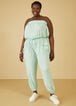 Strapless Joggers Jumpsuit, Ice Green image number 0