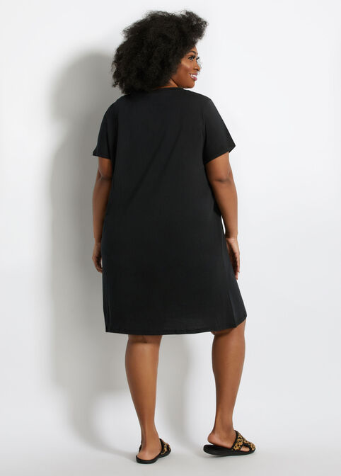 Carole Hochman Cotton Sleepshirt, Black image number 1