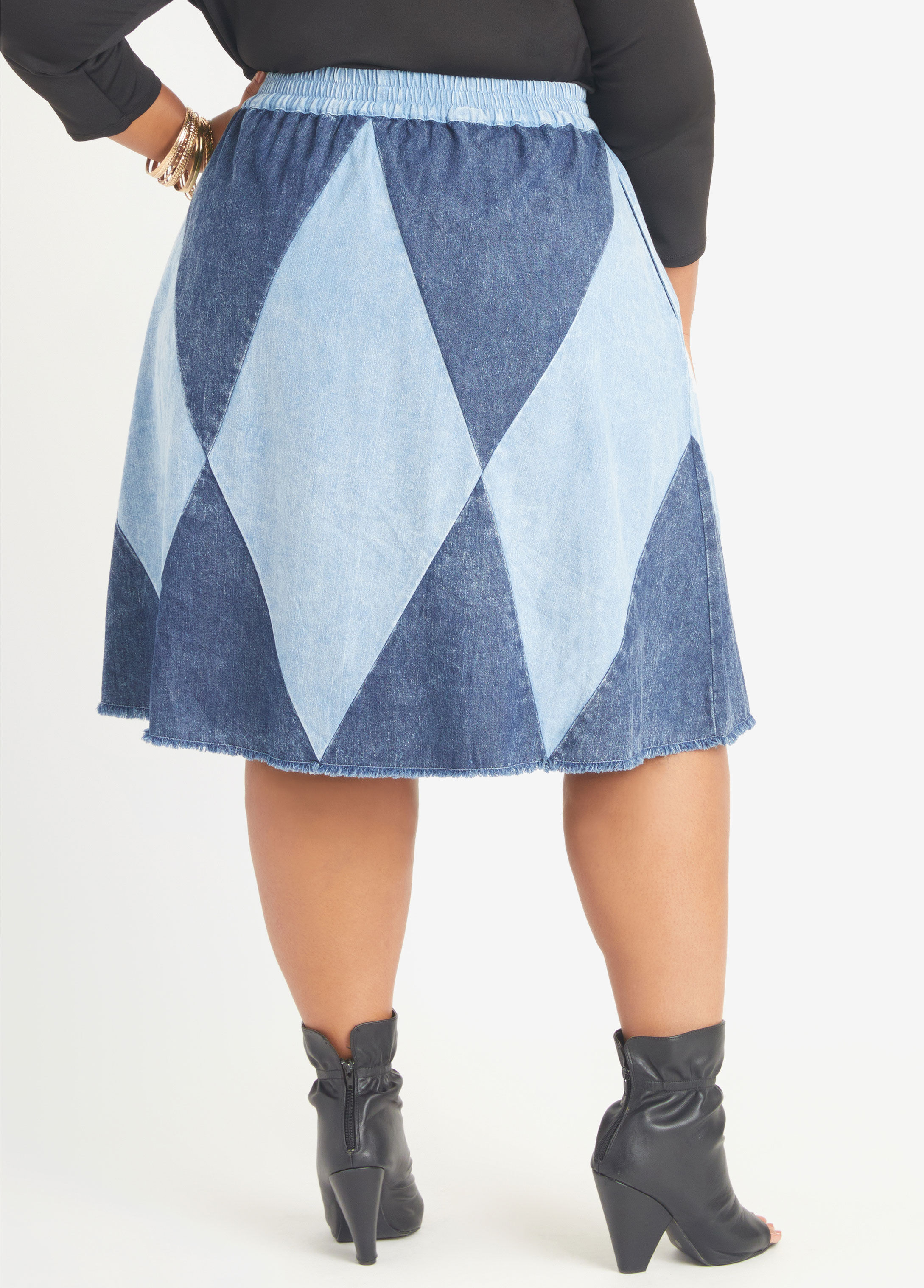 Plus Size Denim Skirts, Sizes 10 - 36 | Ashley Stewart