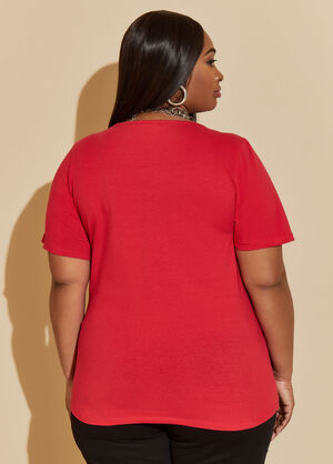 Flawless Embellished Tee, Barbados Cherry image number 1
