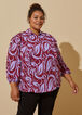 Ruffled Floral Blouse, Rhododendron image number 2