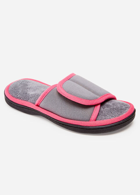 Cozy Loungewear Isotoner Selena Microterry Adjustable Slides Slippers image number 0