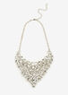 Diamond Filigree Collar Necklace, Silver image number 0
