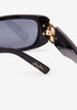 Sean John Rectangle Sunglasses, Black image number 2