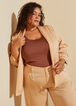 Tiered Sleeve Satin Blazer, Champagne image number 1