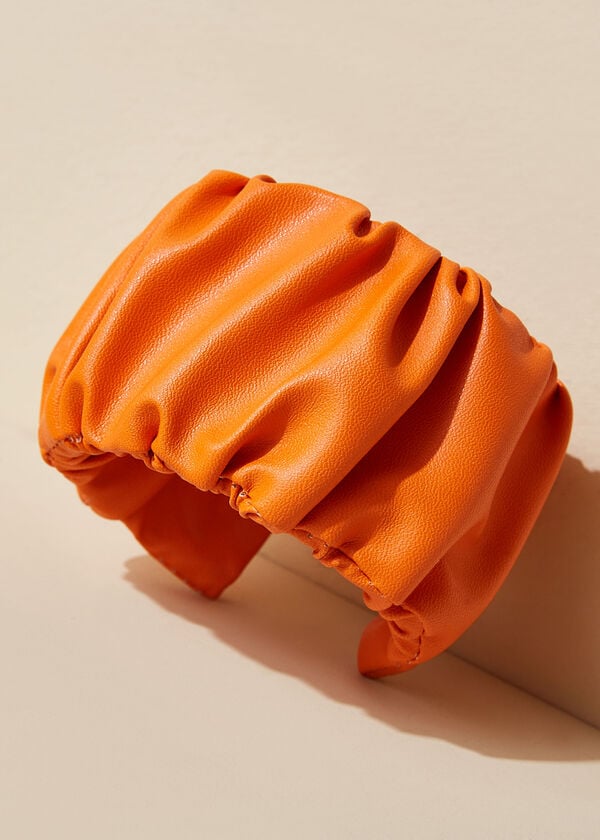 Scrunched Faux Leather Cuff, Exuberance image number 0