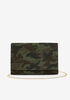 Camo Chain Strap Shoulder Bag, Olive image number 0