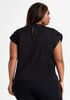 Pleated Jersey Top, Black image number 1