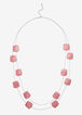 Pink Disc 2 Row Illusion Necklace, Foxglove image number 0
