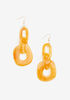 Marbled Chain Link Earrings, Nugget Gold image number 1
