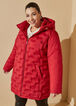 Quilted Puffer Coat, Red image number 4