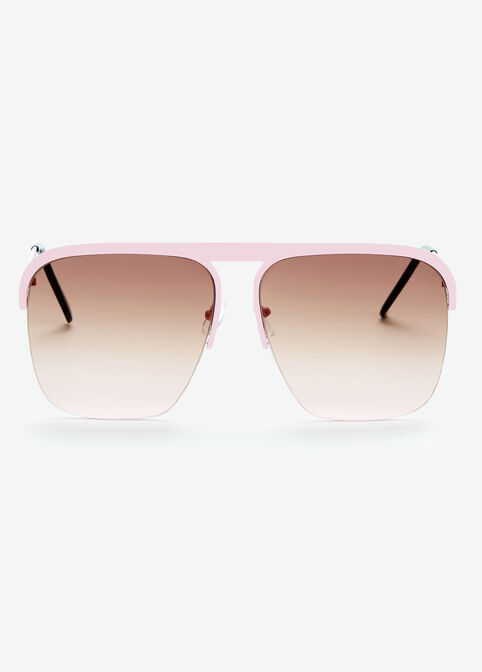 Pink Metal Square Sunglasses, Pink image number 0