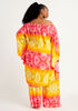Palm Print Ombre Poncho Blouse, Multi image number 1
