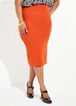 Plus Size Crepe Skirts Plus Size Pull On Pencil Skirt High Waist Skirt image number 0