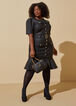 Perforated Faux Leather Dress, Black image number 2