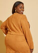 Cropped Faux Suede Fringed Jacket, Tan image number 1