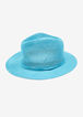 Embellished Straw Panama Hat, BlueBird image number 1