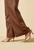 Coated Wide Leg Jeans, Bombay Brown image number 3