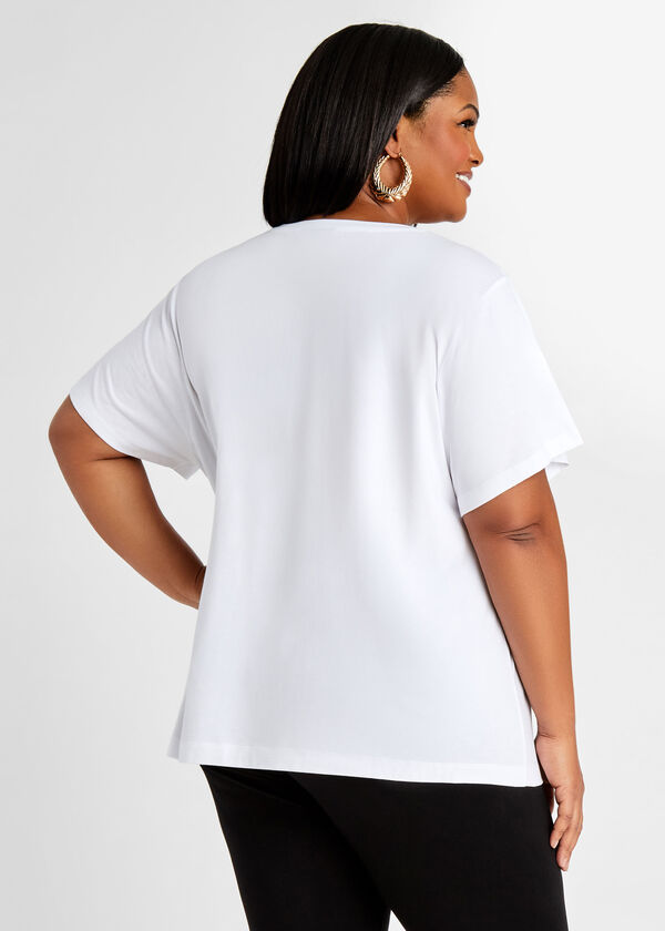 DKNY Stacked City Logo T Shirt, White image number 1