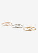 Gold Silver & Rosegold Pave Hoops, Multi image number 0