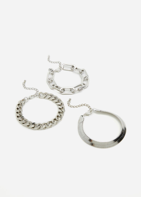 Silver Mixed Bracelet Set, Silver image number 1