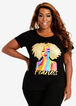 Fearless Rainbow Graphic Tee, Black image number 0