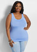 Plus Size Fitted Smoothing Stretch Knit Scoop Neck Tank Top image number 0