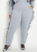 Ruffle Side Pull On Active Pant, Heather Grey image number 0