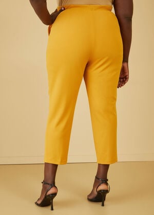 Seam Detailed Tapered Pants, Mustard image number 1