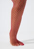 Fishnet Footed Tights, Red image number 0