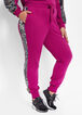 Pink Reverse Sequin Sides Joggers, Raspberry Radiance image number 4
