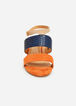Colorblock Wide Width Sandals, Orange image number 4