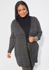 Geo Knitted Cardigan, Black image number 0