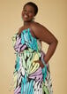 Cowl Neck Printed Midaxi Dress, Jade Lime image number 2
