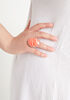 Oval Resin Stretch Ring, LIVING CORAL image number 1