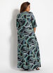 Tribal Crossover Waist Maxi Dress, Black Combo image number 1