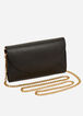 Trendy Faux Leather Envelope Convertible Clutch Chain Link Shoulder Bag image number 0