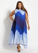 Ombre Flare Asymmetric Maxi Dress, Sodalite image number 0