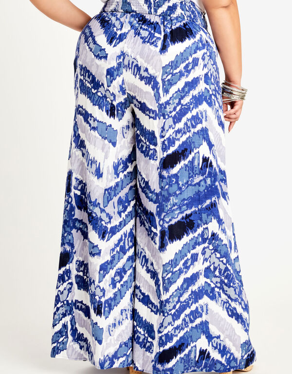 Abstract Print Wide Leg Pant, Sodalite image number 1