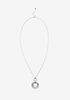 Layered Ring Silver Tone Necklace, Silver image number 0