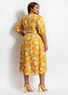 Tropical Linen Blend Wrap Dress, Nugget Gold image number 1