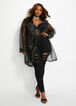 Plus Size Belted Organza Double Breasted Trench Jacket image number 0