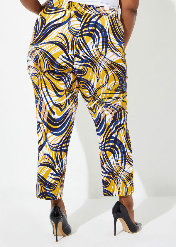 Swirl Print Power Twill Pants, Nugget Gold image number 1