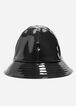 Black Patent Leather Bucket Hat, Black image number 2