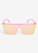 Pink Plastic Square Top Sunglasses, Flamingo image number 1