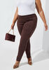 Plus Size Leggings Plus Size Faux Suede Pull-On Legging image number 0