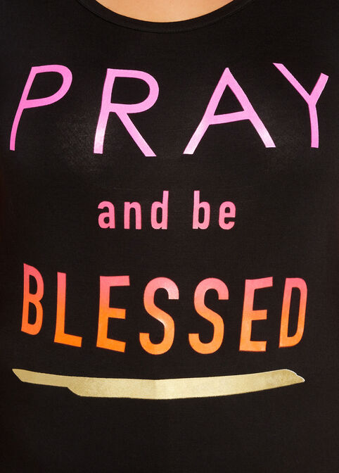 Pray & Be Blessed Graphic Tee, Black image number 1